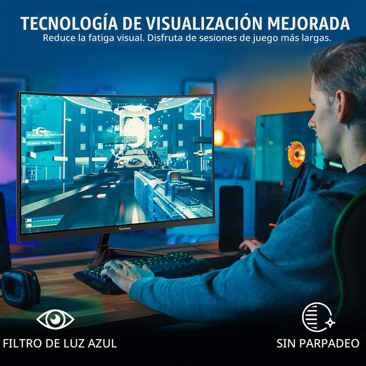 ViewSonic VX2718-2KPC-MHD Monitor curvo para juegos de 27 pulgadas...
