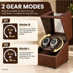 Mcbazel Bobinador de Reloj para Relojes Automáticos, Caja de Bobinador Automático Doble con Motor Silencioso Fabricado en Japón, Caja de Almacenamiento y Visualización Automática de Reloj de Muñeca