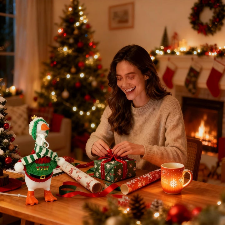 Conjuntos de ganso de 7 pulgadas mini escritorio Navidad