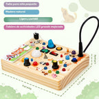Joyreal Tablero de madera para niños pequeños - Juguetes Montessori para