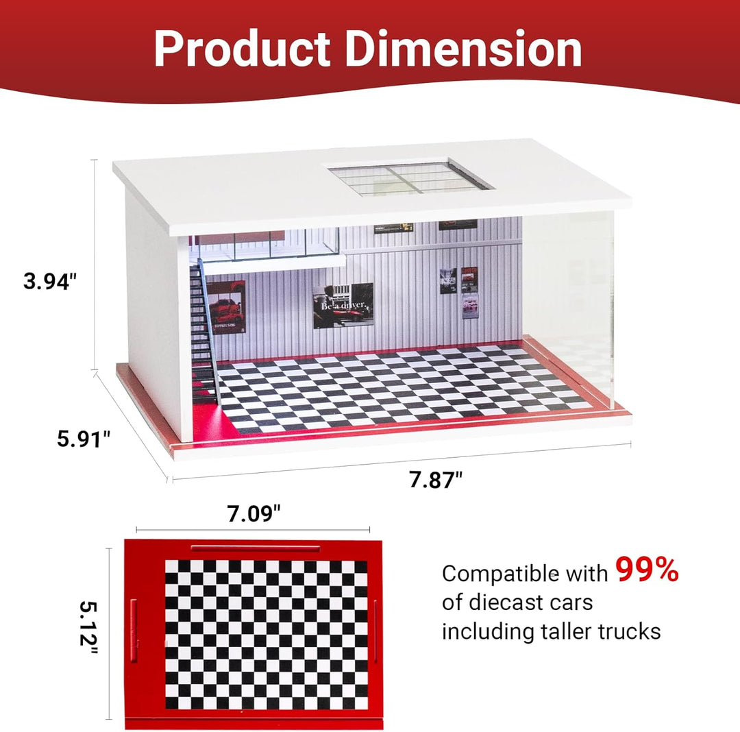 Vitrina de autos a escala 1/64 para exhibición y