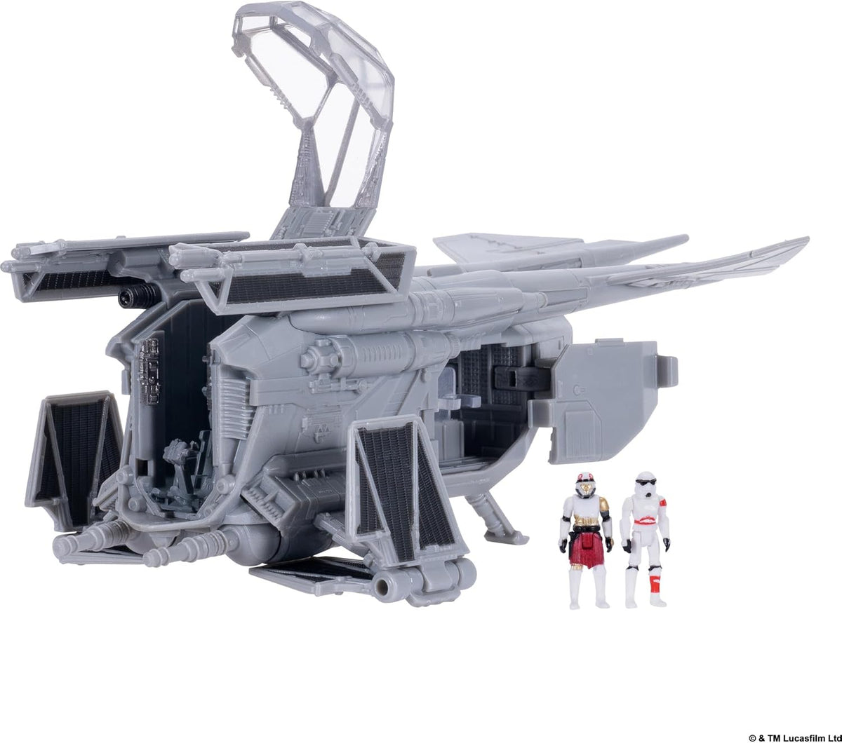 Star Wars™ Micro Galaxy Squadron Imperial Patrol Gunship - Vehículo de 8 pulgadas con dos accesorios de microfiguras de 1 pulgada
