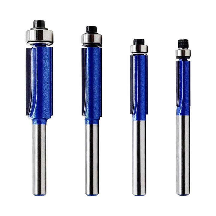 Juego de Brocas de Router de Corte al Ras, 4 PCS \u2013 Vástago de...
