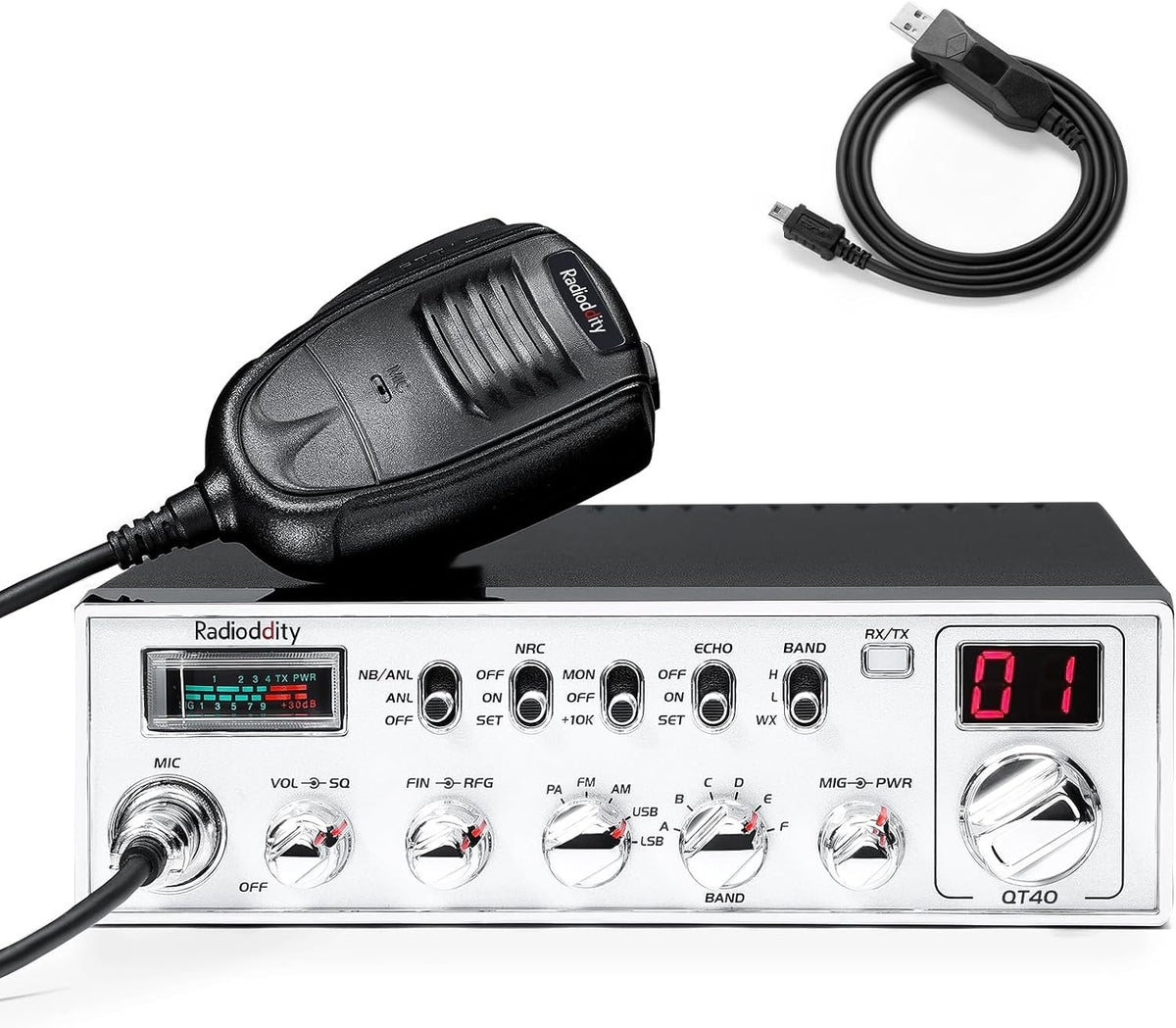 Radioddity QT40 Radio de Ham de 10 Metros SSB Radio