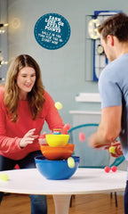 Little Kids Ballz'n | El juego de disparos de trucos de pelota de pong de ritmo rápido para adultos Tipsy y familia, diversión nocturna en el suelo, portátil, fácil almacenamiento, 2-6 jugadores