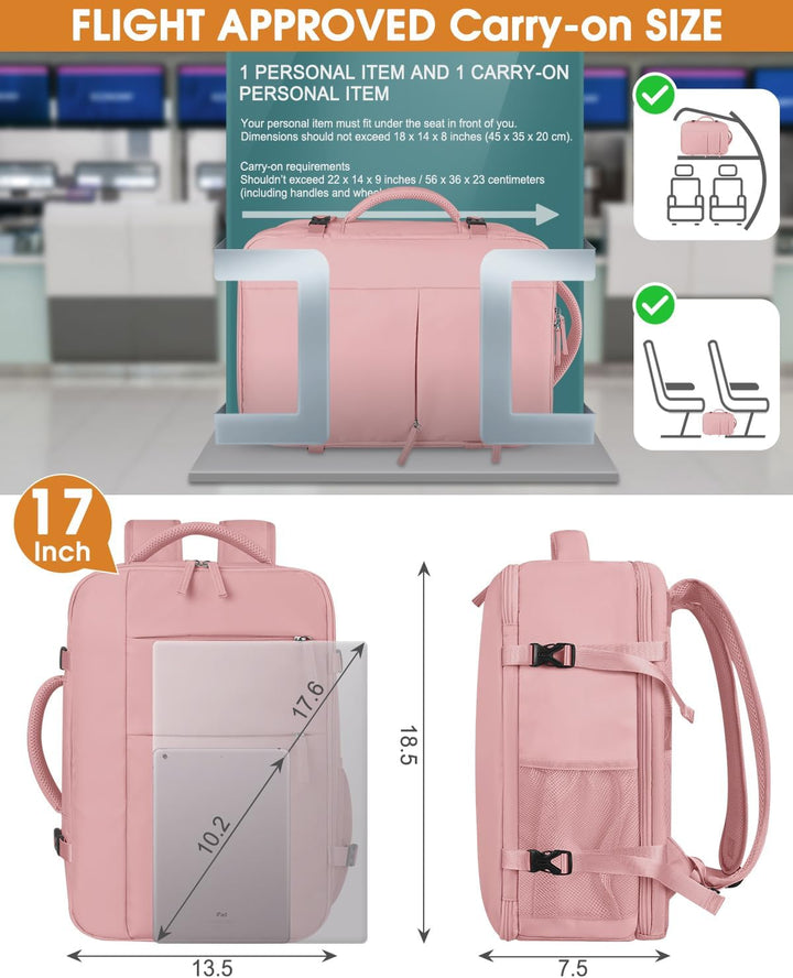 Mochila de viaje Capolo para mujeres y hombres, mochila impermeable...