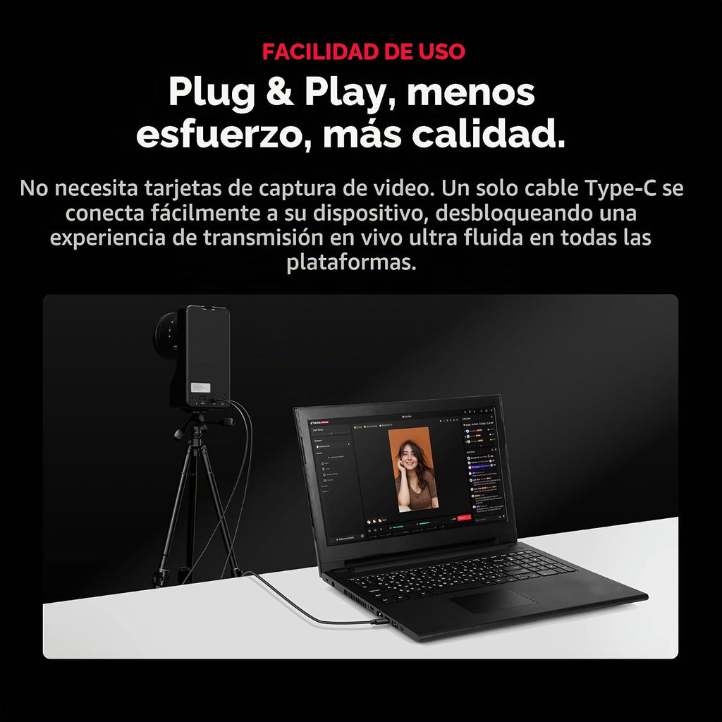 YOLOLIV YoloCam S7, cámara web de transmisión 4K60 con lente intercambiable