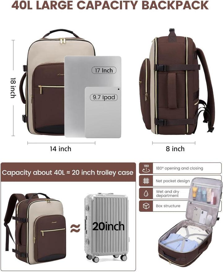 LOVEVOOK Mochila de mano para artículos personales, bolsa de viaje...