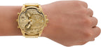 Diesel Mr. Daddy 2.0 - Reloj de hombre con cronógrafo de tamaño extra grande y correa de acero inoxidable, silicona o cuero