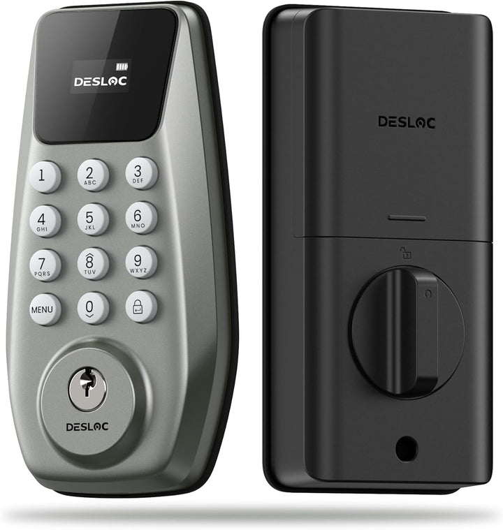 DESLOC Cerradura de puerta de entrada sin llave C100 con pantalla v...