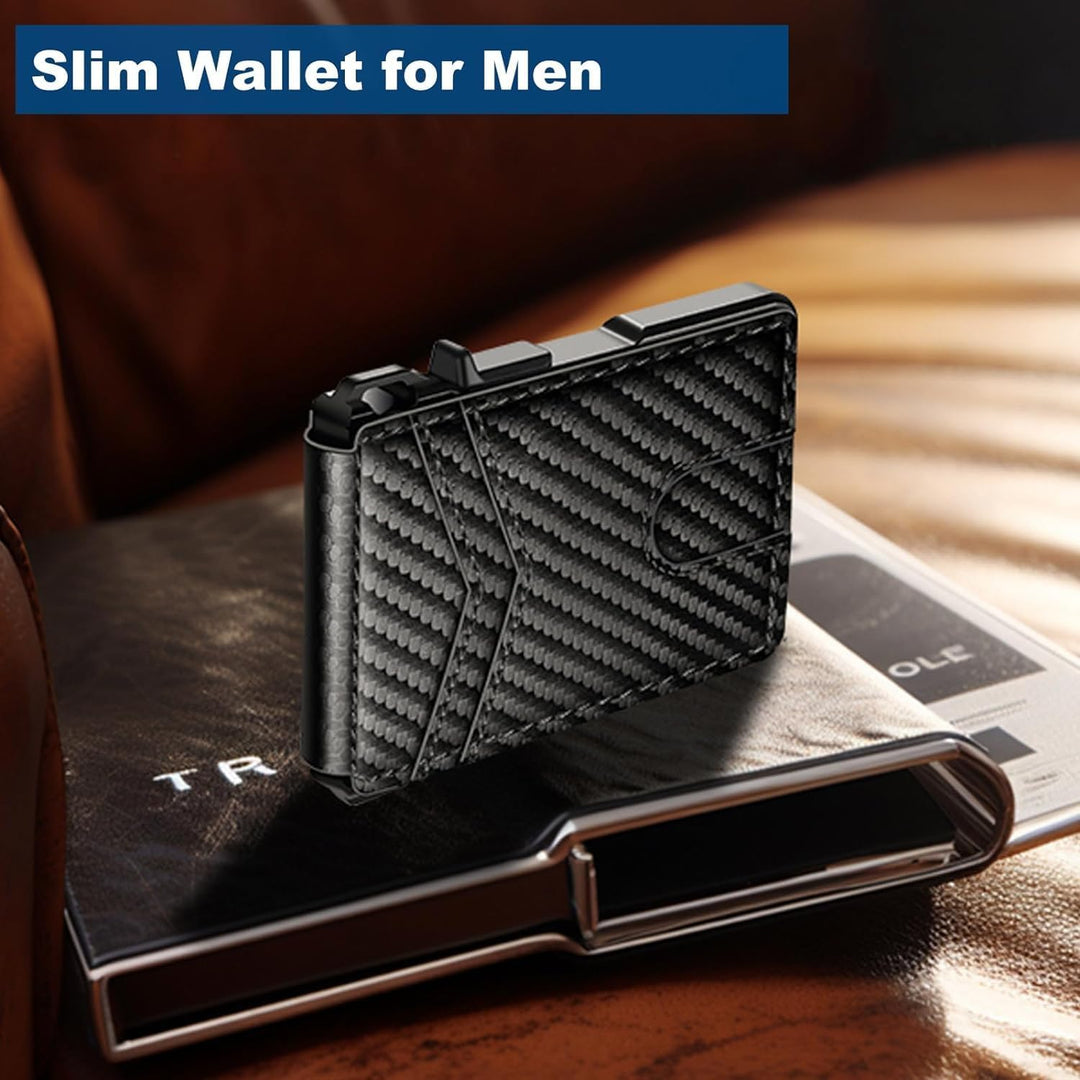 Cartera para hombres, cartera minimalista para hombres de 9-13 tarj...