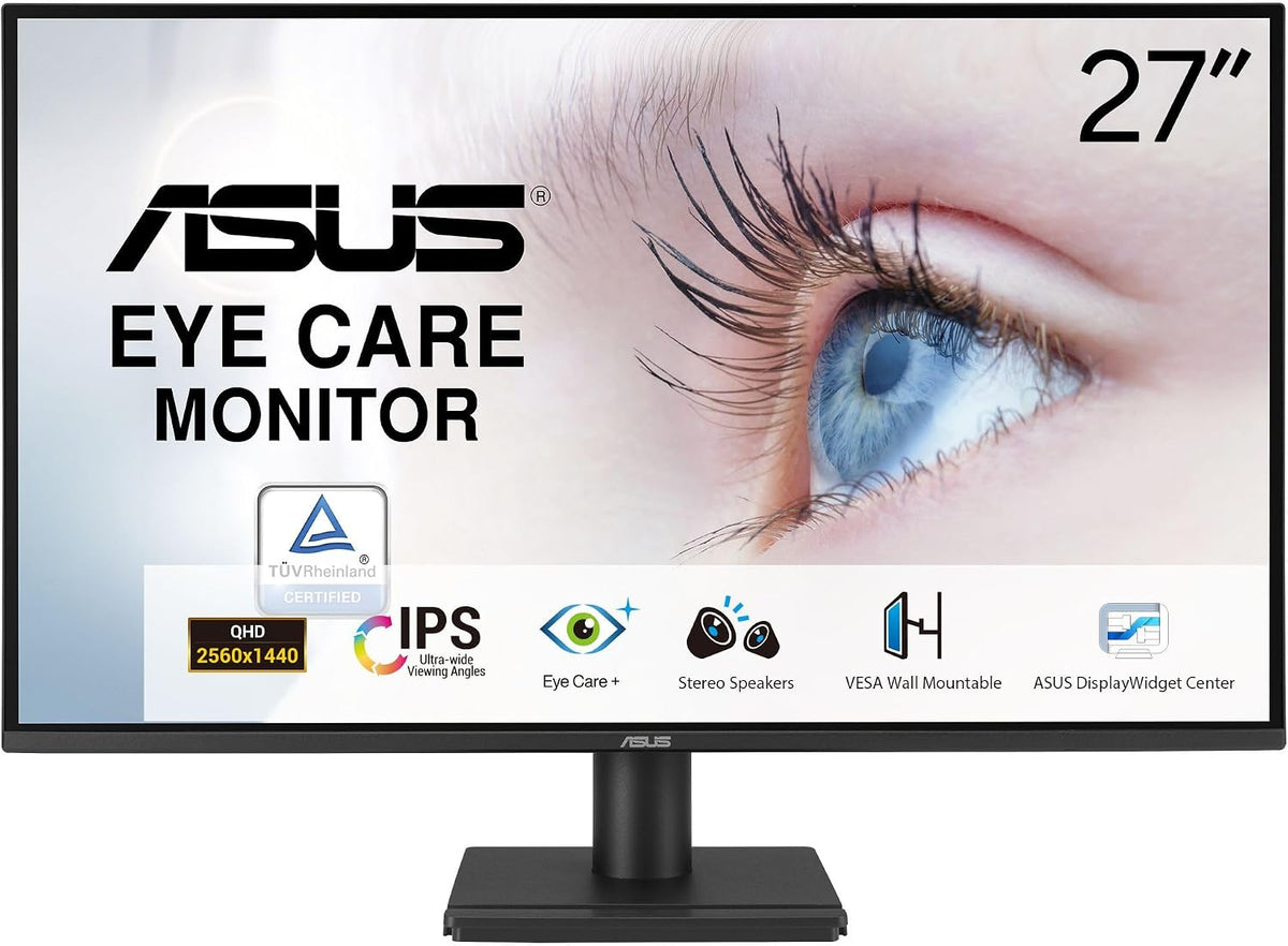 ASUS Monitor de cuidado ocular 1440P de 27" (VA27AQ) - IPS, QHD...