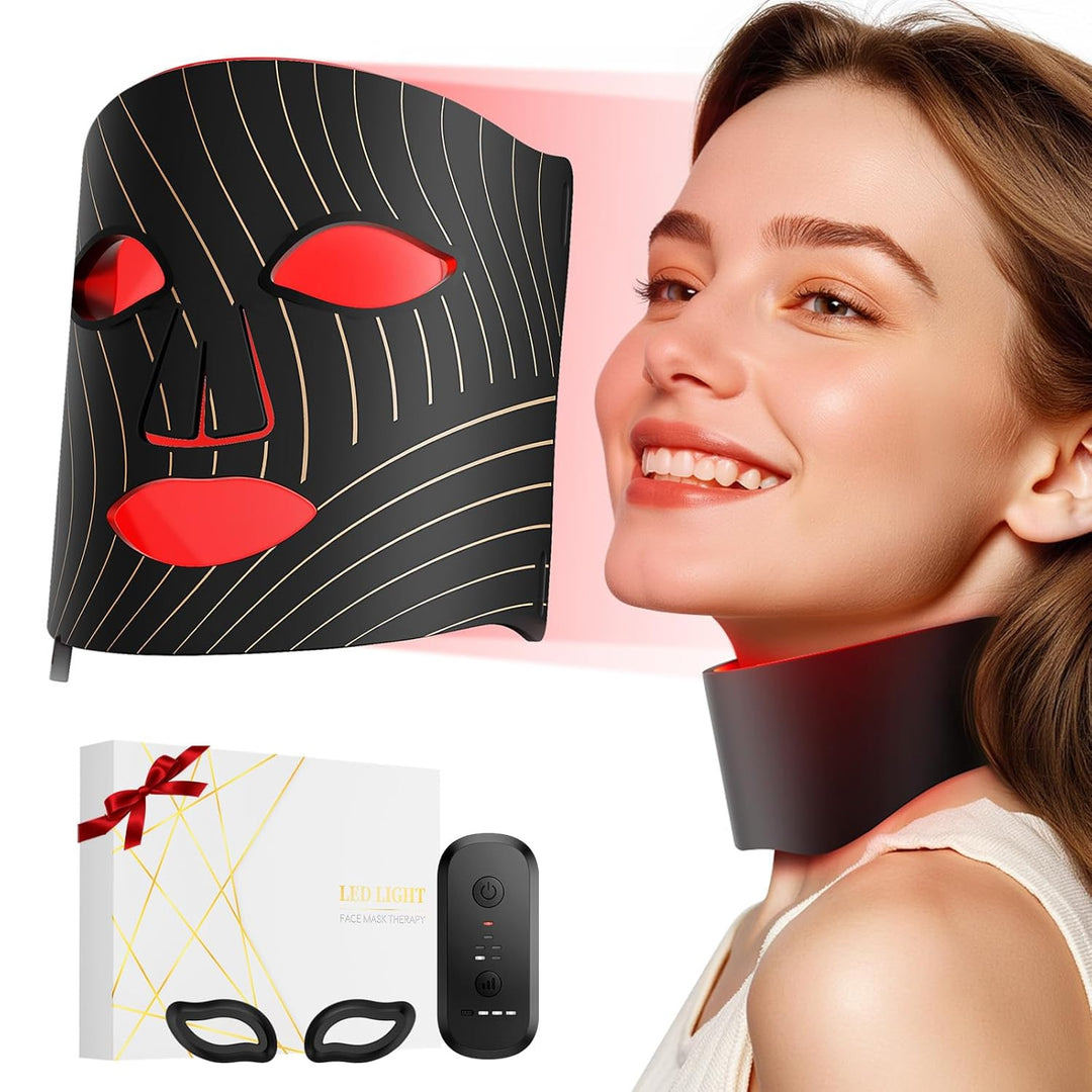 ONLUKY Terapia de luz roja para la cara, terapia de luz LED con dis...