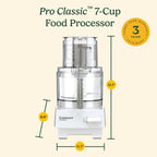 Cuisinart DLC-10SYP1 - Procesador de alimentos de 7 tazas, motor de 600 vatios, blanco