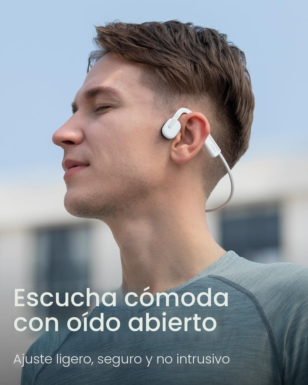 SHOKZ OpenMove - Auriculares deportivos Bluetooth de oreja abierta,...