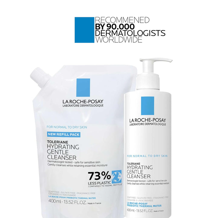 La Roche-Posay Toleriane - Limpiador facial suave e hidratante, lim...