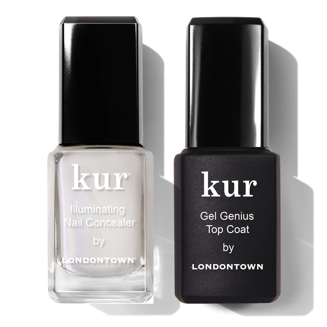 LONDONTOWN Corrector de uñas y gel Genius Top Coat Duos, ilumina e...