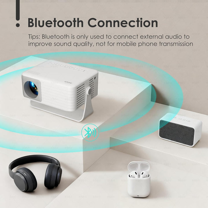 Mini proyector con WiFi y Bluetooth, AKIYO 2026 Proyector actualiza...