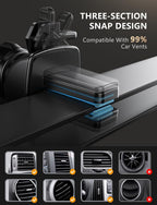 Cargador inalámbrico para automóvil, carga rápida de 15 W, cargador de automóvil con sujeción automática para teléfono celular, soporte de ventilación para iPhone 15 14 13 12 Mini Pro Max 11 XR XS X, Samsung Galaxy S23 Ultra S22 S21+ Note 20, etc
