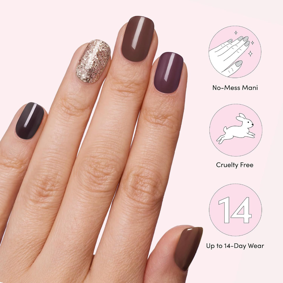 Dashing Diva Kit de tiras de uñas brillantes 5 en 1, lo mejor de lo...