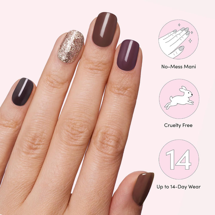 Dashing Diva Kit de tiras de uñas brillantes 5 en 1, lo mejor de lo...