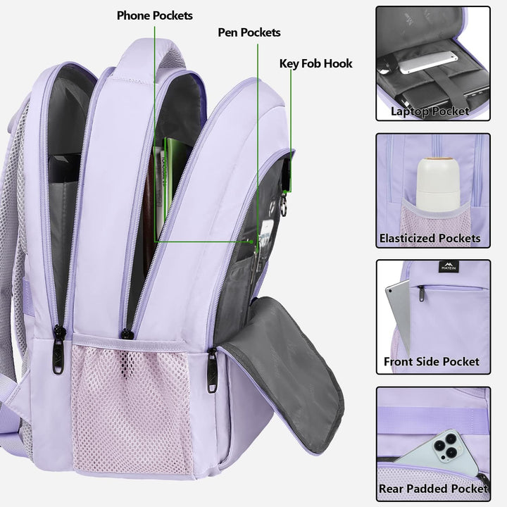 MATEIN - Mochila para laptop para niñas, de 15.6 pulgadas, mochila...