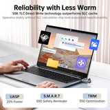 SSK Unidad Flash USB 256GB SSD Externa, TLC NAND Unidad de Estado S...