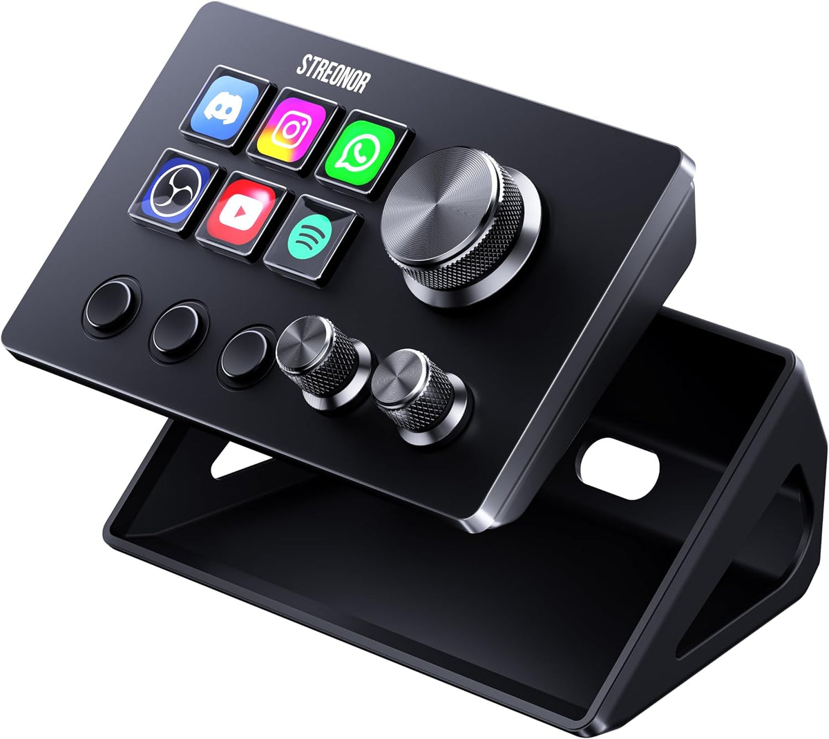 Controlador de transmisión Streonor S6 Mini, consola de control LCD de 6 teclas, negro