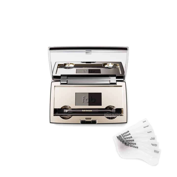 Fab Brows Duo Kit de cejas, kit de plantillas de cejas definitivo c...