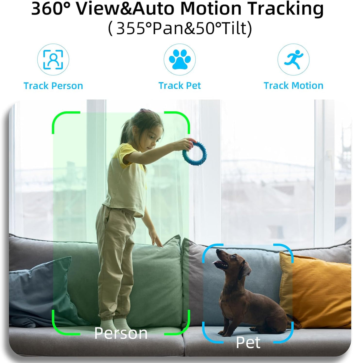 Rraycom Paquete de 4 cámaras de seguridad 2K para interiores 5G\/2....