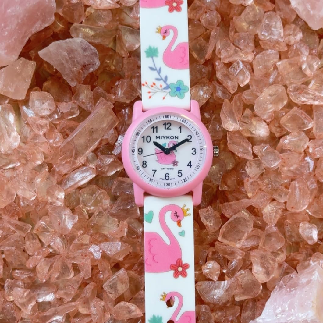 Relojes Miykon para niños y niñas - Regalo educativo de aprendizaje de la hora para niños de 3 a 15 años, bebés, preescolares y niños en edad escolar - Reloj analógico fácil de leer, correa de resina