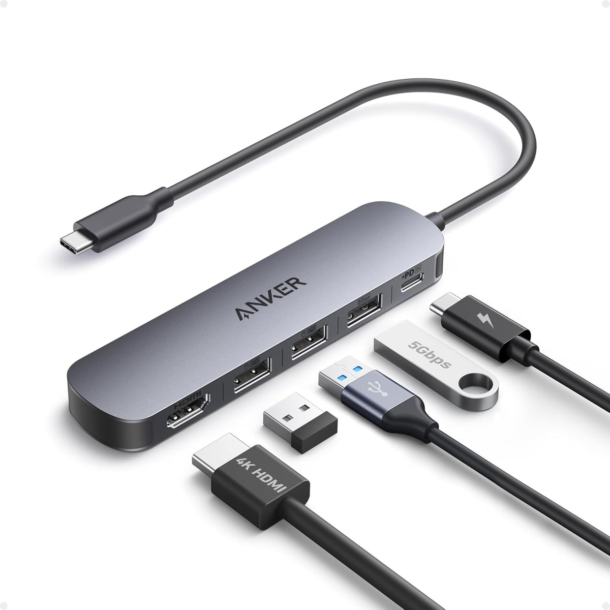 Anker, A8357, hub USB 5 de 3 puertos
