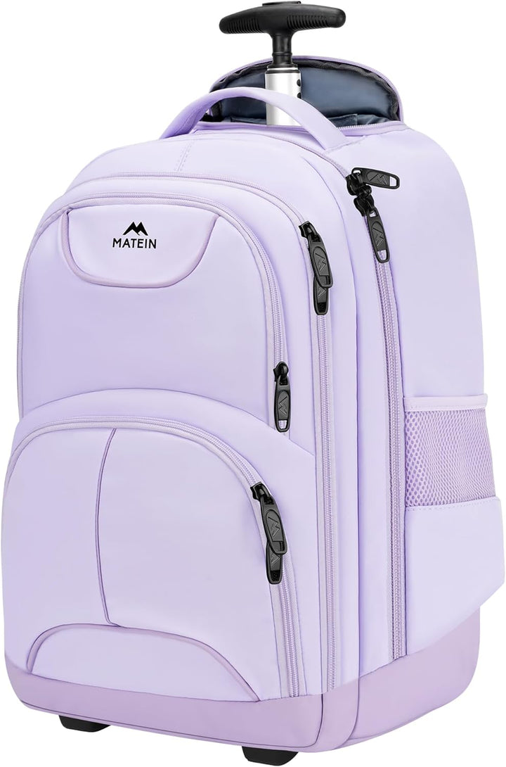 MATEIN Mochila con ruedas para mujer, mochilas de viaje para laptop...