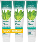 Desert Essence Aceite de árbol de té y pasta de dientes de neem, ga...