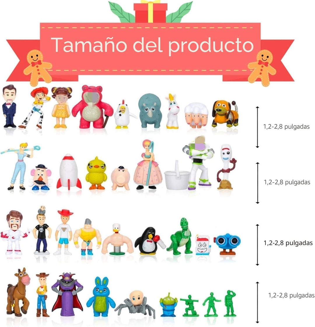 NLIEOPDA Juego de 36 figuras de anime, muñeca Woody, juguete Buzz L...