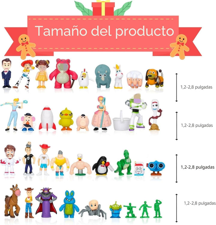 NLIEOPDA Juego de 36 figuras de anime, muñeca Woody, juguete Buzz L...