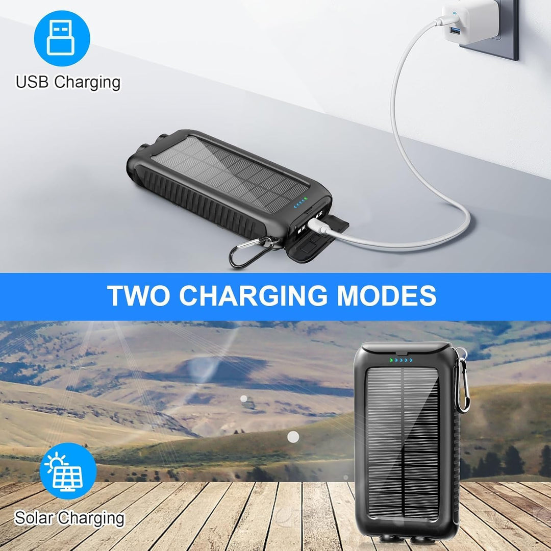Kepswin Cargador solar-Power-Bank-49800mAh Cargador de teléfono sol...