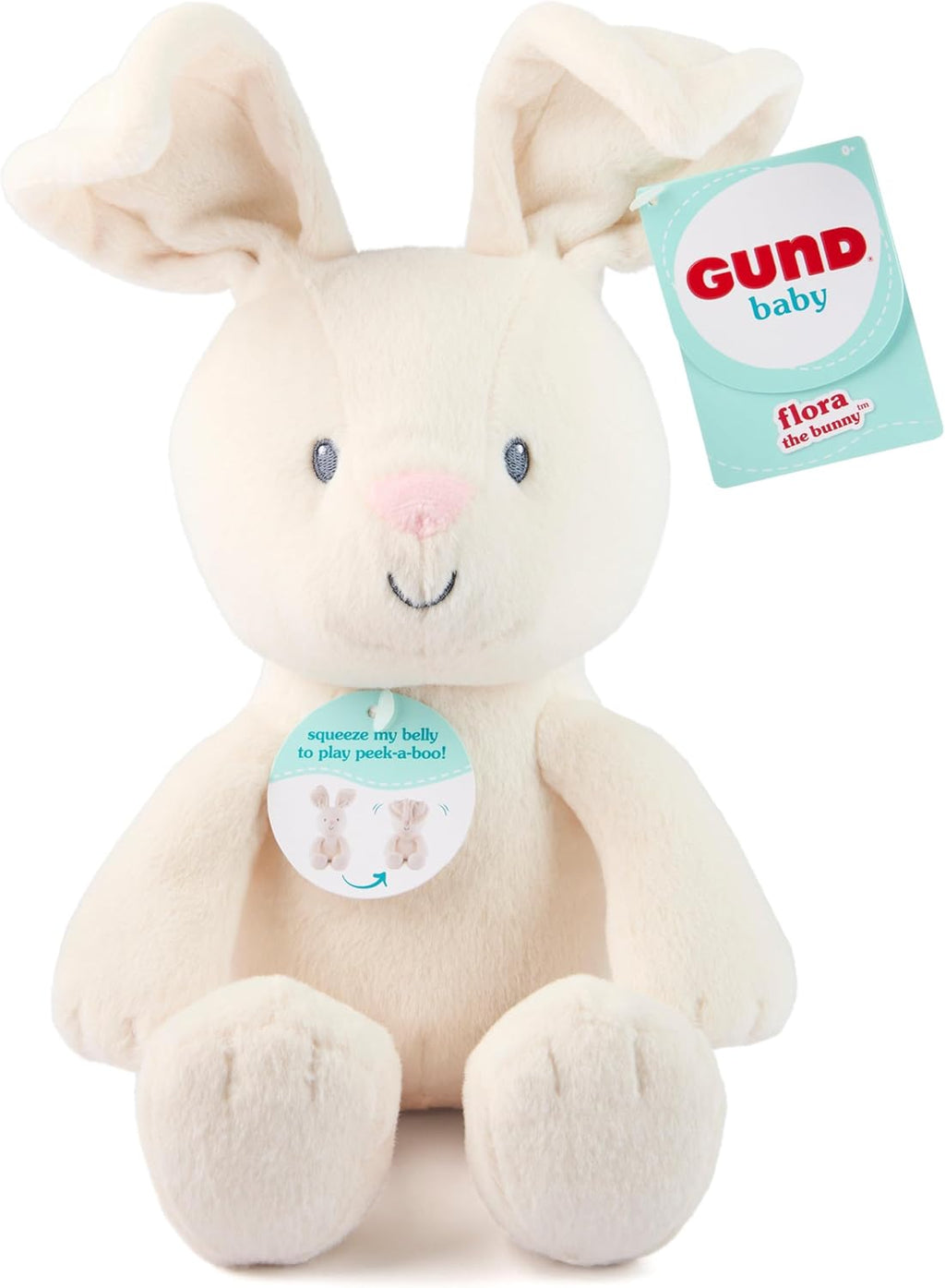 GUND Baby Peek--Boo Flora 7-Inch Bunny Squeeze-Activated Plush Toy