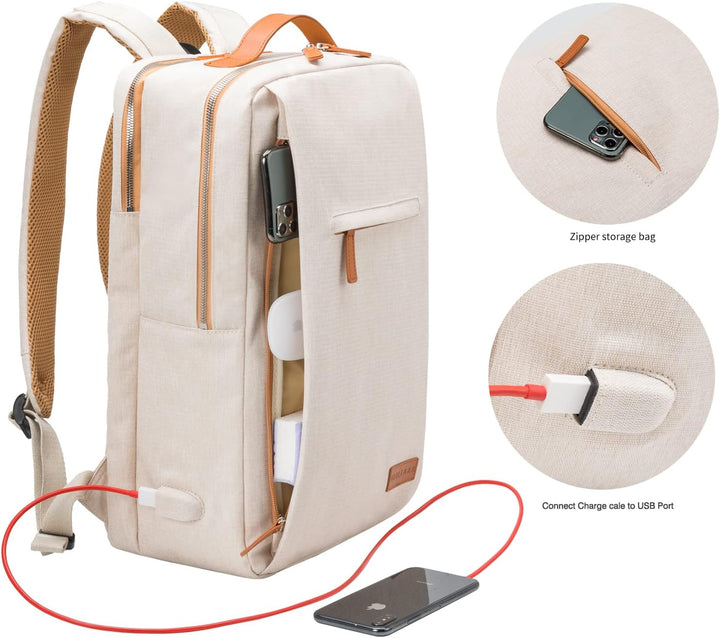 NOBLEMAN Mochila para portátil de viaje para hombre, resistente al...