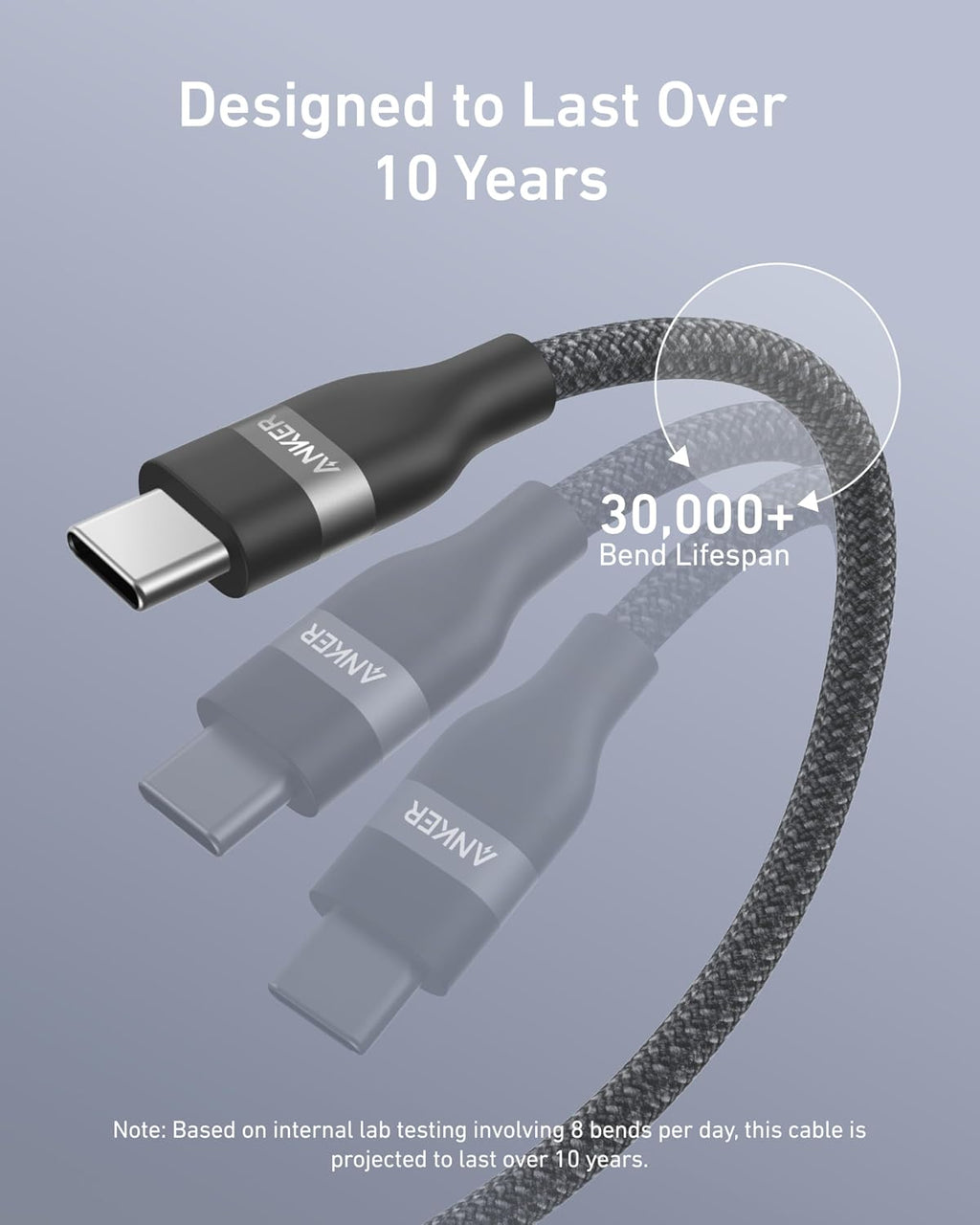 Anker Cable Nano USB C a USB C, cable de carga rápida de 240 W (negro