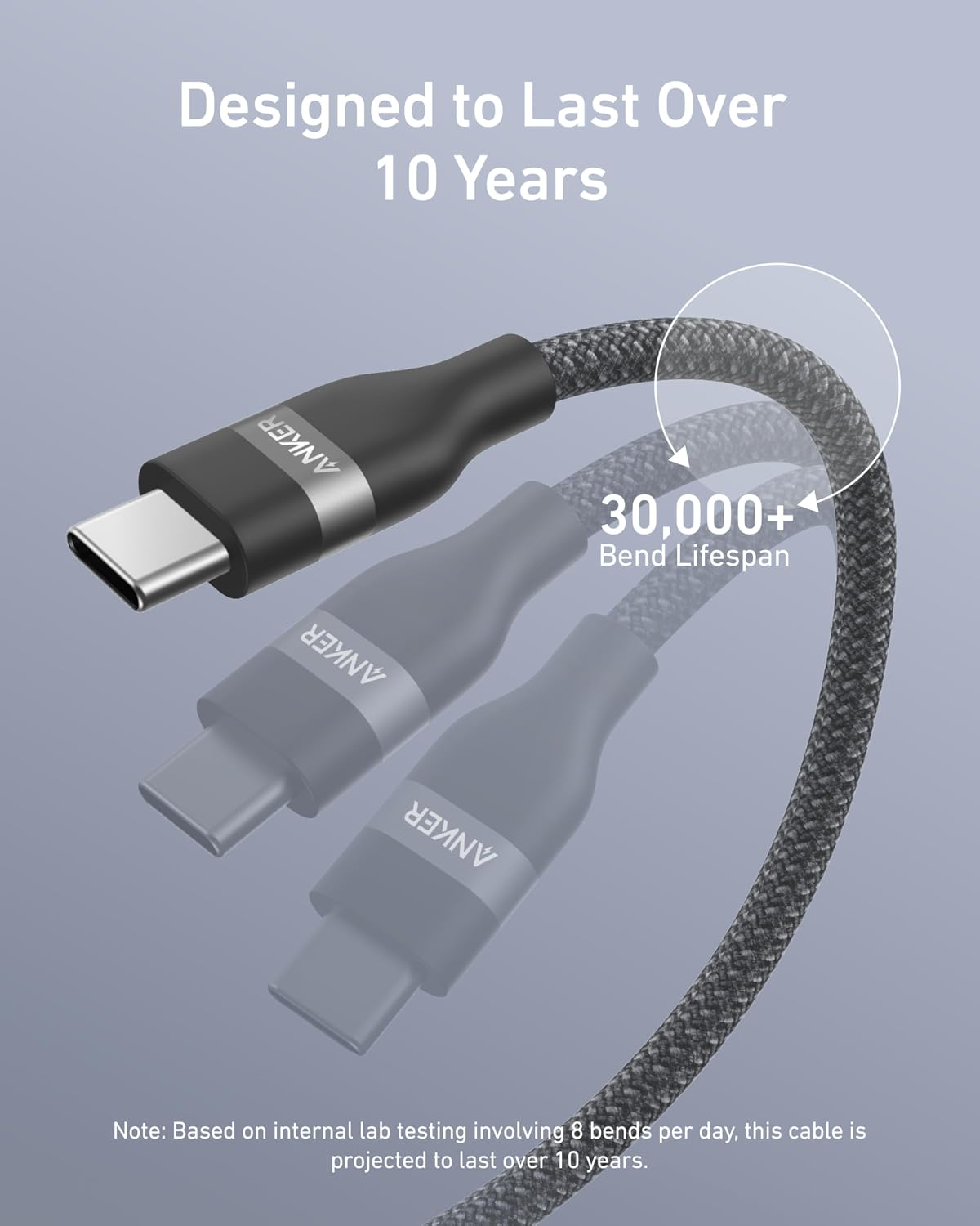 Anker Cable Nano USB C a USB C, cable de carga rápida de 240 W (negro