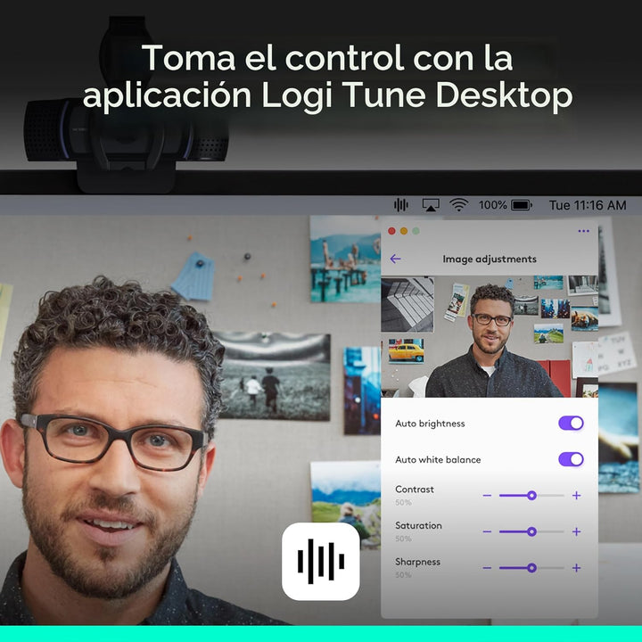Logitech C920e HD 1080p Cámara web con micrófono habilitado, certif...