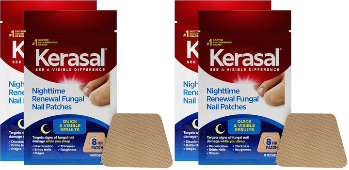 Kerasal Parches de renovación nocturna de uñas, 14 parches, restaur...
