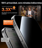 UltraGlass TOP 9H+ Armor para iPhone 16 Pro Max Protector de Pantalla con Privacidad