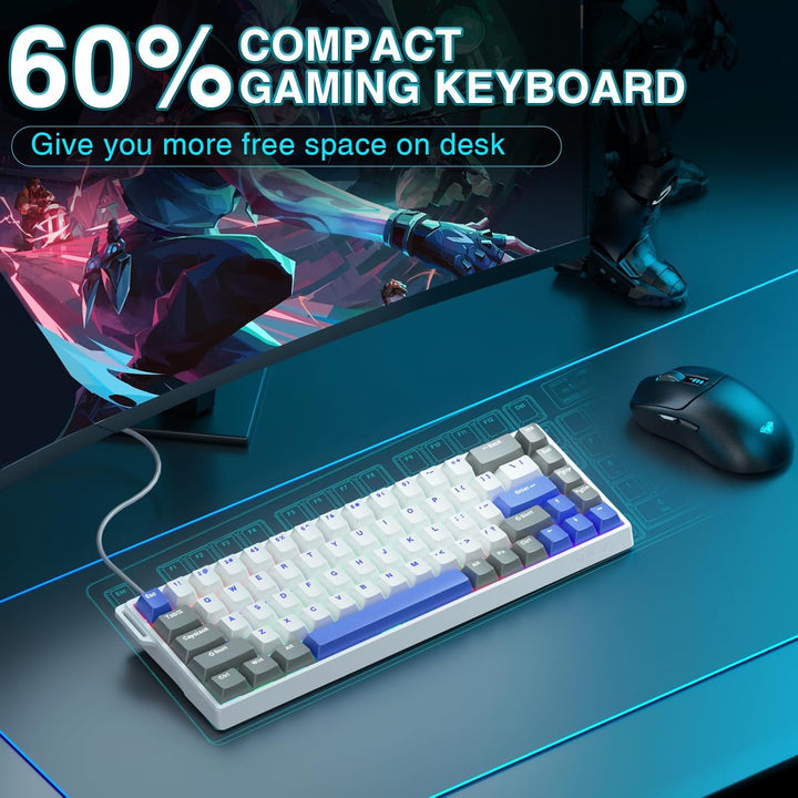 AULA WIN68 HE MAX - Teclado de Juegos con Efecto Hall y Interruptor...
