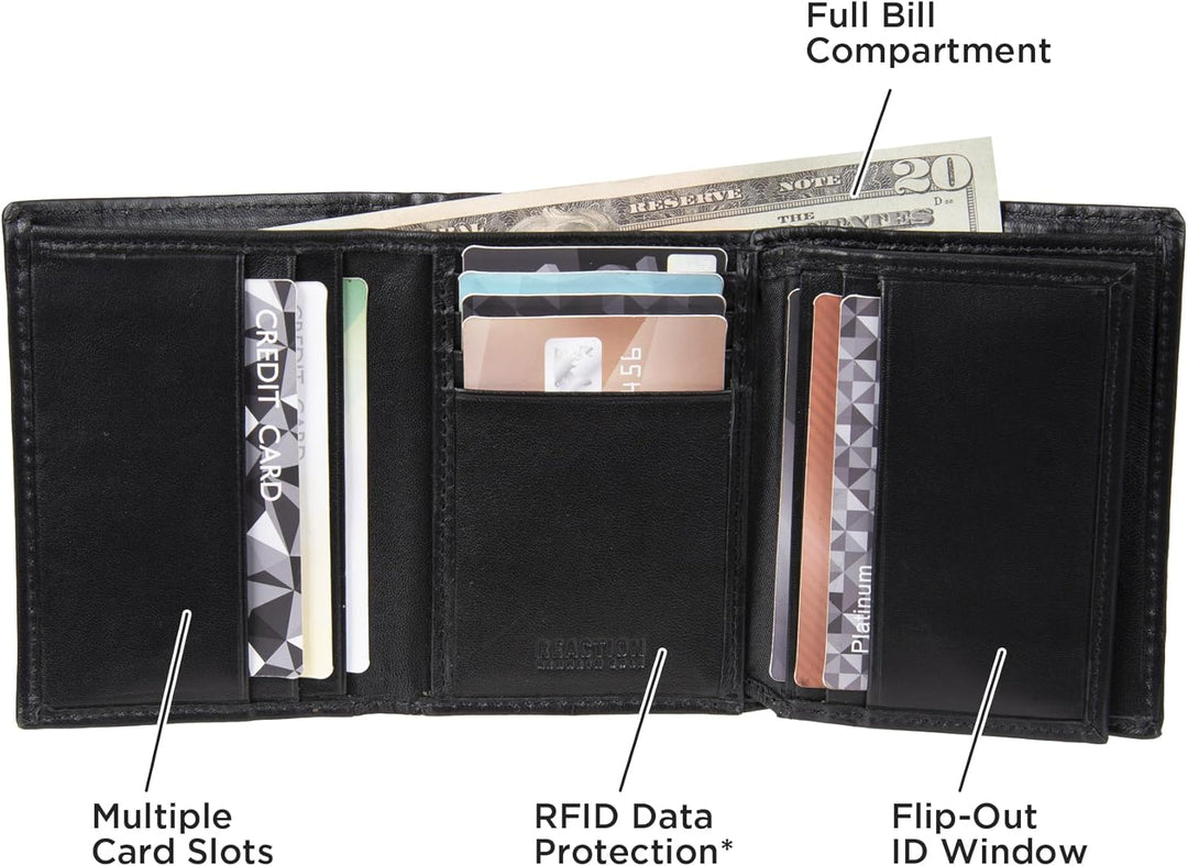 Kenneth Cole - Billetera para hombre de cuero RFID, diseño delgado...