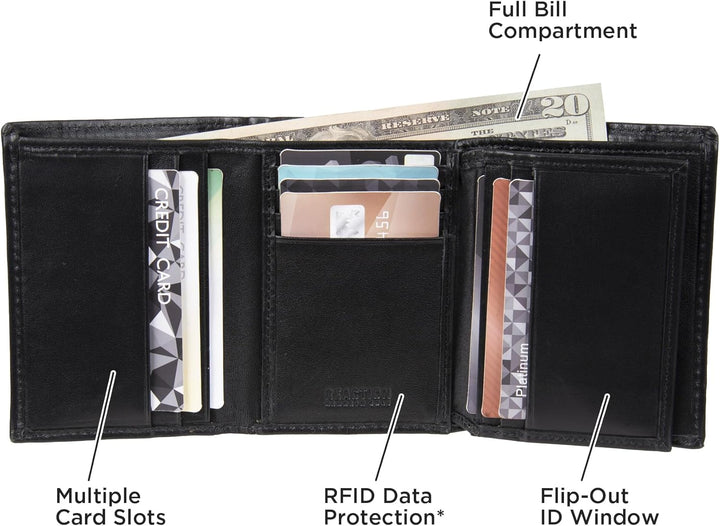 Kenneth Cole - Billetera para hombre de cuero RFID, diseño delgado...