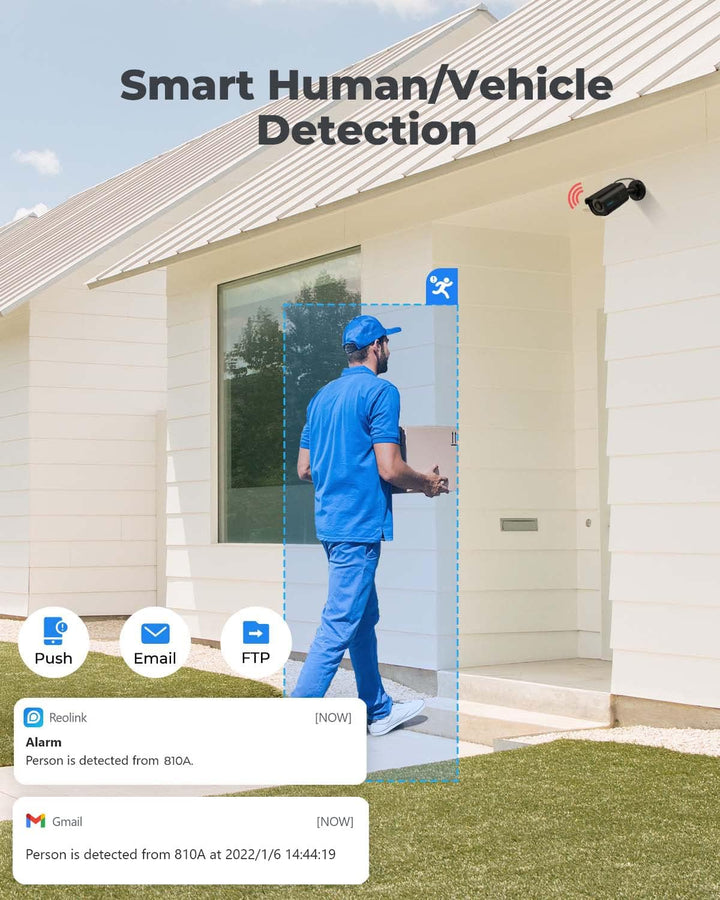 REOLINK Cámara IP PoE de seguridad 4K\/8MP, vigilancia exterior en...