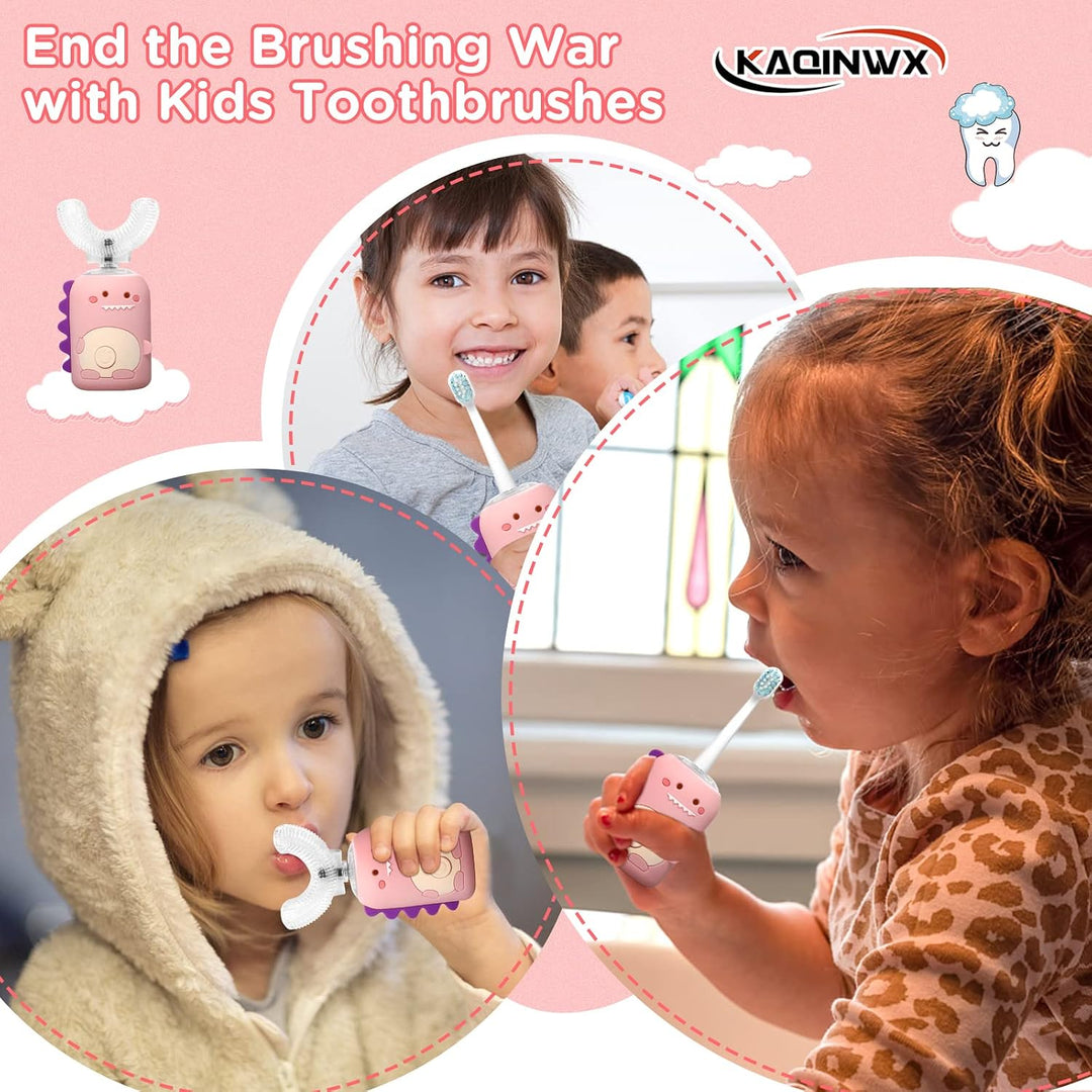 KAQINWX Cepillo de dientes eléctrico en forma de U para niños de 2...