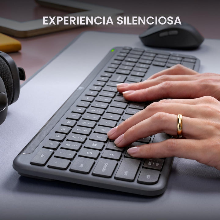 Logitech MK955 Signature - Combo de teclado y mouse inalámbricos, p...
